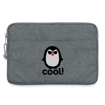 Cool pinguin - Laptop bag 13" - heather grey - Front