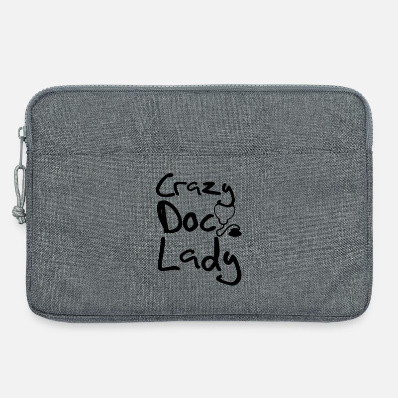 Crazy Doc Lady Doktor Arzt Medizin Geschenk - Laptoptasche 13" - Grau meliert