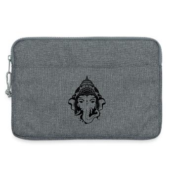 A portrait of the elephant god Ganesha - Laptop bag 13" - heather grey - Front