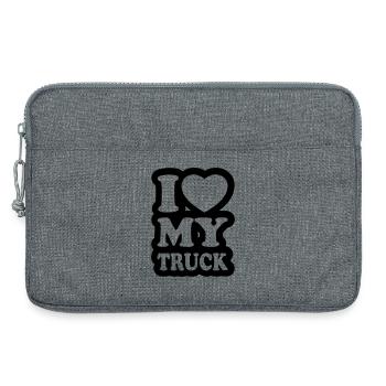 I love my truck - J'aime mon camion - Sacoche pour ordinateur portable 13 pouces - gris chiné - Devant