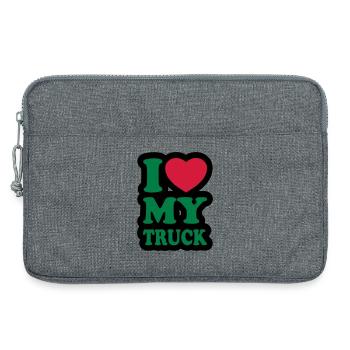 I love my truck - J'aime mon camion - Sacoche pour ordinateur portable 13 pouces - gris chiné - Devant