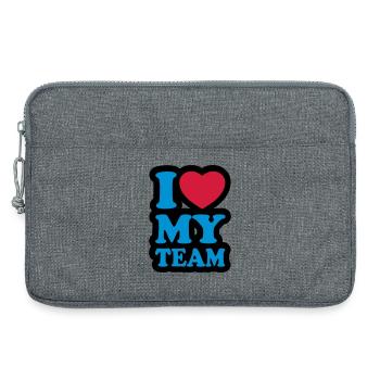 I love my team - Laptop bag 13" - heather grey - Front