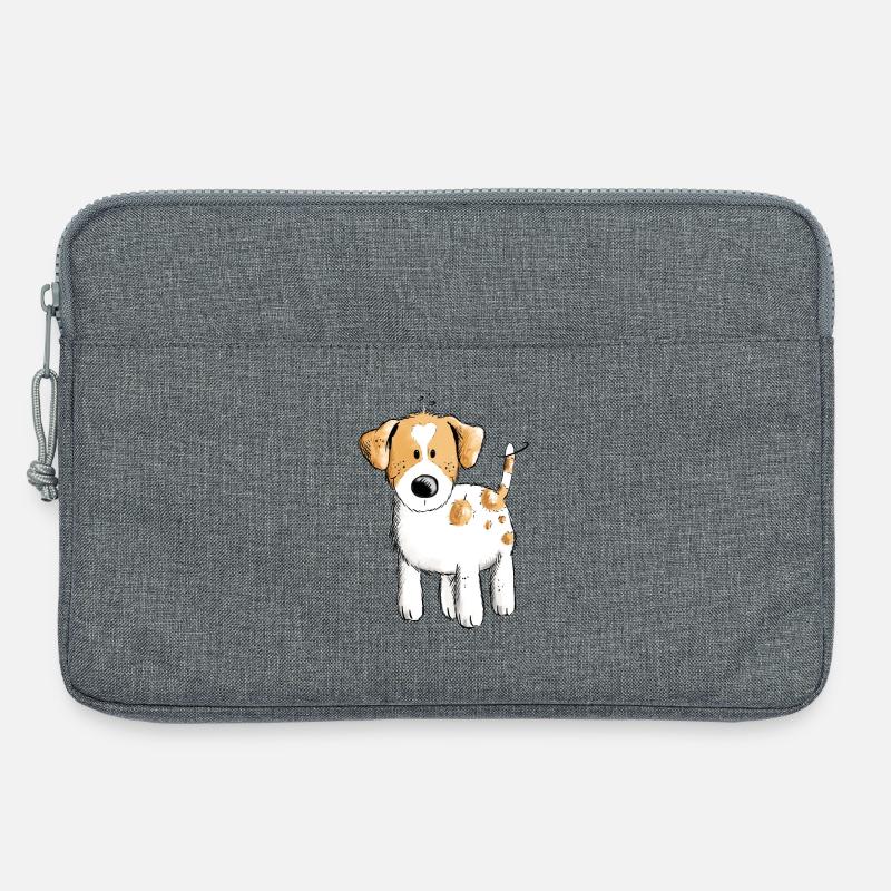Lustiger Jack Russell Hund Comic - Laptoptasche 13" - Grau meliert