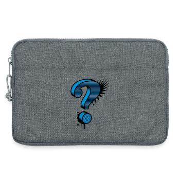 Un point d'interrogation graffiti - Sacoche pour ordinateur portable 13 pouces - gris chiné - Devant
