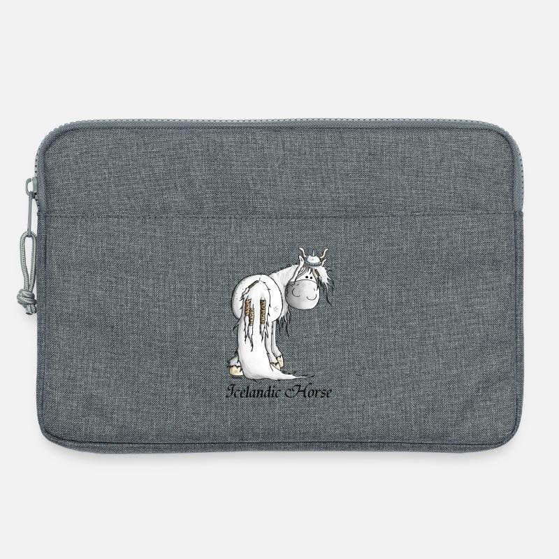 Wilder Wikinger Isländer - Pferd - Laptoptasche 13" - Grau meliert