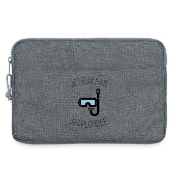 je peux pas j'ai plongée - Sacoche pour ordinateur portable 13 pouces - gris chiné - Devant