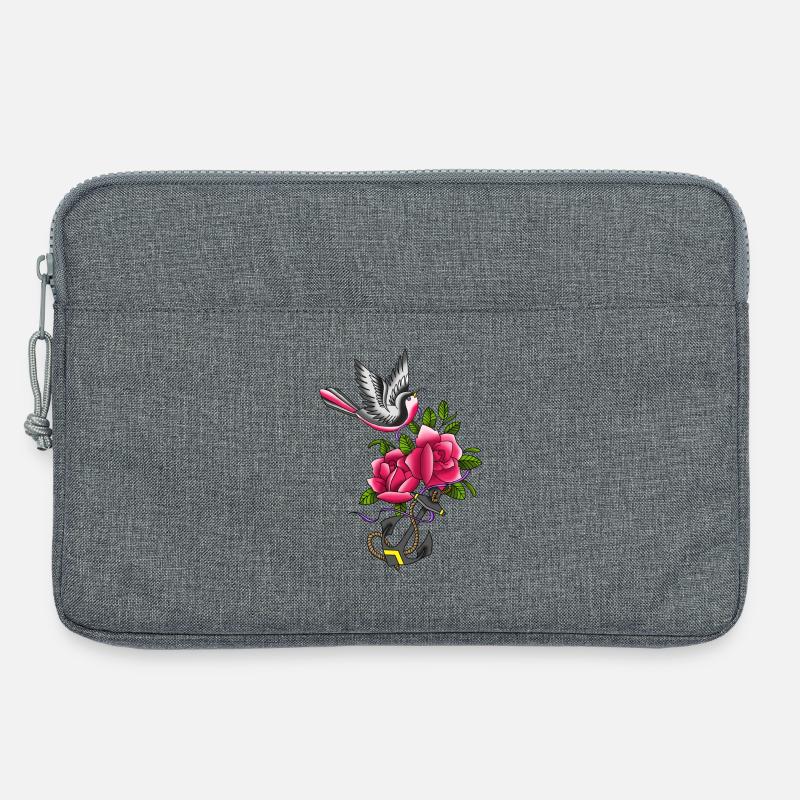 Vogel Tatoo - Laptoptasche 13" - Grau meliert