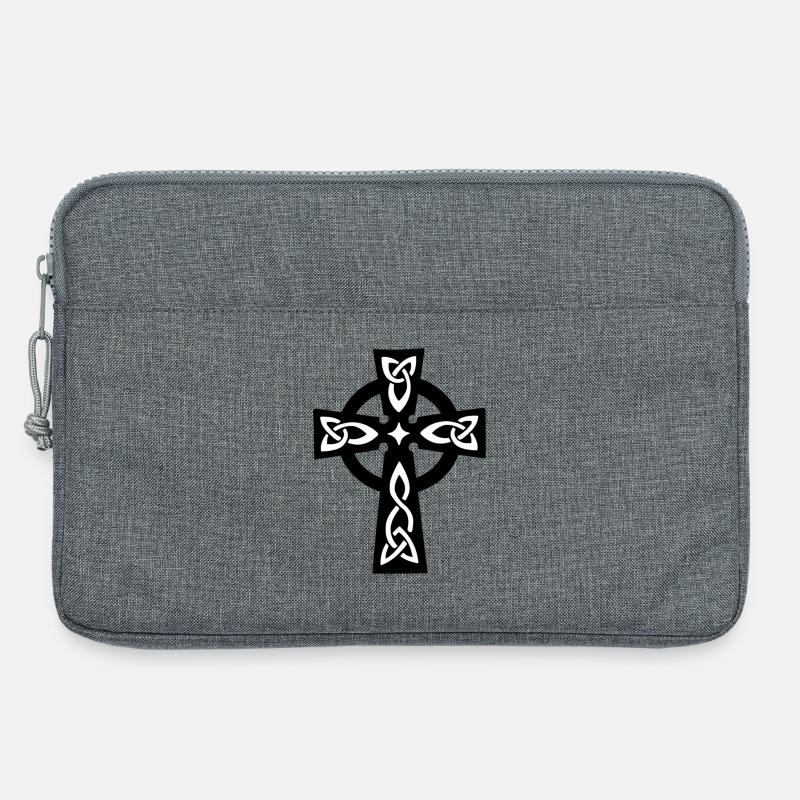 Keltisches oder Keltisches Kreuz - Laptoptasche 13" - Grau meliert