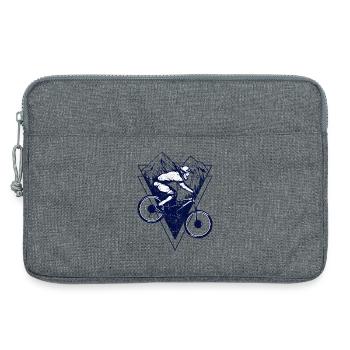 Mountain Biking Triangles - Laptop bag 13" - heather grey - Front
