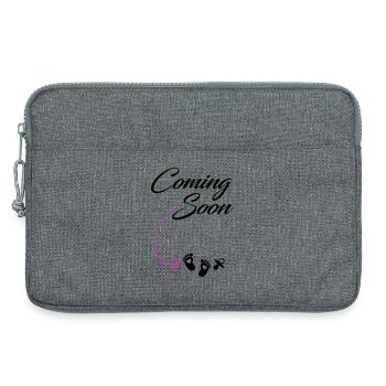 Schwanger Schwangerschaft Mädchen Geburt - Laptoptasche 13" - Grau meliert - Vorne