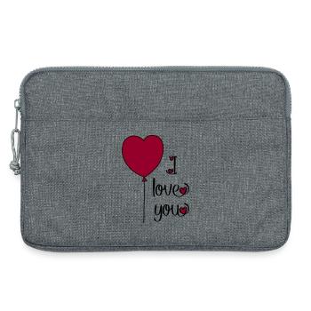 T-shirt for lovers - Laptop bag 13" - heather grey - Front