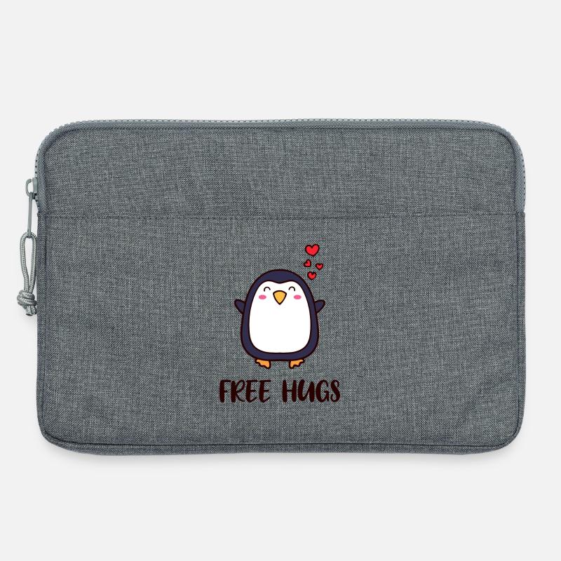 Süß Pinguin Herz Statement Antarktis Vogel Tier - Laptoptasche 13" - Grau meliert
