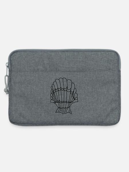 Muschel - Laptoptasche 13" - Grau meliert