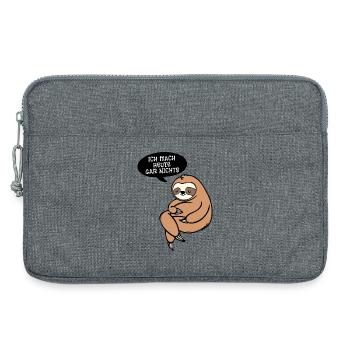Faul Tier Statement Faultier Relax Schlafen Zoo - Laptoptasche 13" - Grau meliert - Vorne