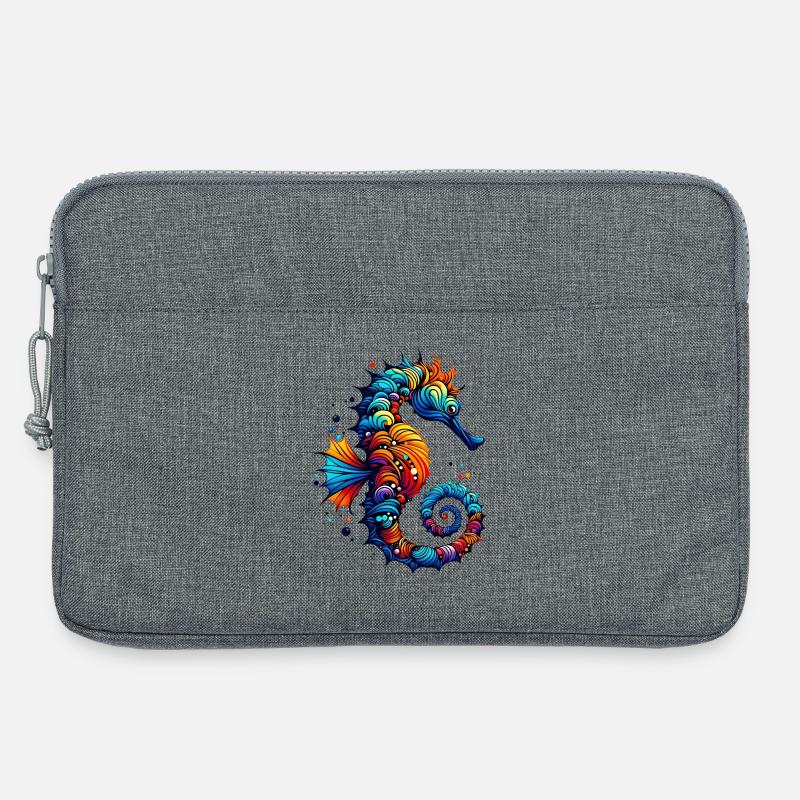 Seepferdchen - Laptoptasche 13" - Grau meliert