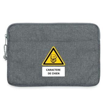 Dog character - Laptop bag 13" - heather grey - Front