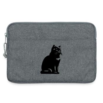 British Shorthair Cat - Laptop bag 13" - heather grey - Front