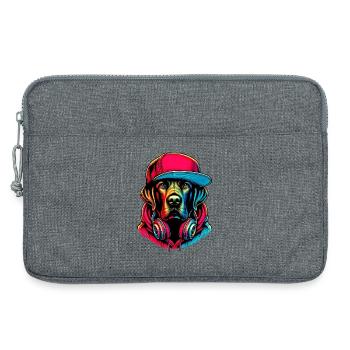 Dog - Laptop bag 13" - heather grey - Front