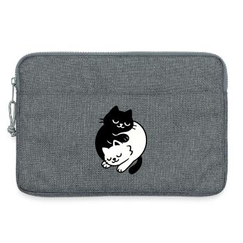 Ying-Yang Cats #2 - Laptoptasche 13" - Grau meliert - Vorne