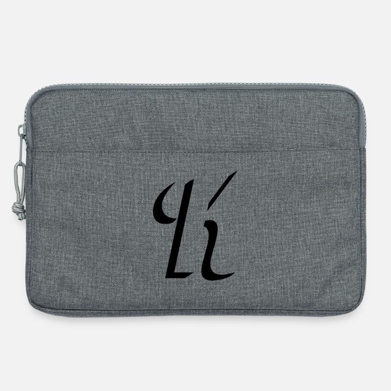 Letter K, Name, der Buchstabe K - Laptoptasche 13" - Grau meliert