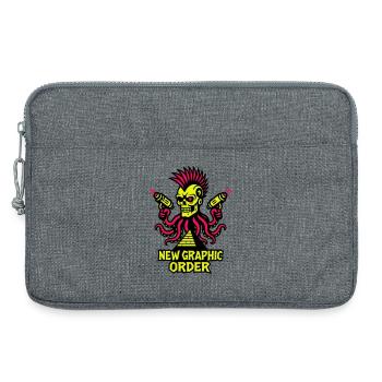 NGO Skull Punk - Laptop bag 13" - heather grey - Front