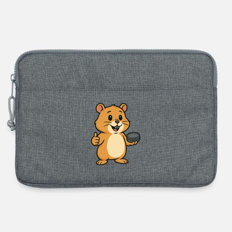 Hamster with sn*s - Laptoptasche 13" - Grau meliert