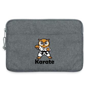 Karate Owl - Laptop bag 13" - heather grey - Front