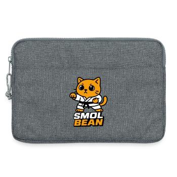 Katzenkämpfer im Dojo - Laptoptasche 13" - Grau meliert - Vorne