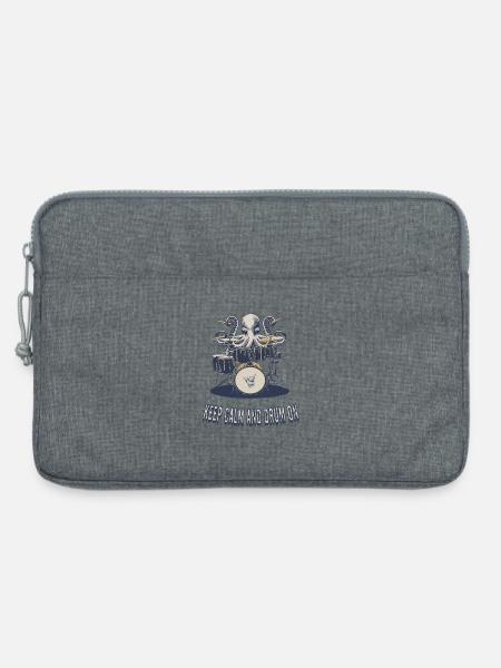 Keep Calm and Drum On - Laptoptasche 13" - Grau meliert