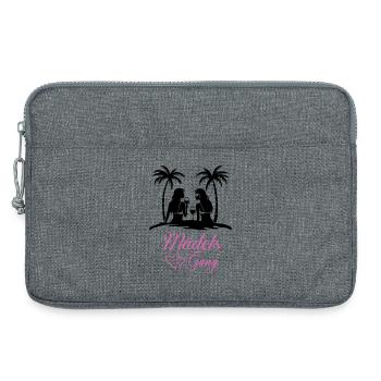 Lettrage de gang de filles avec des cœurs - Sacoche pour ordinateur portable 13 pouces - gris chiné - Devant
