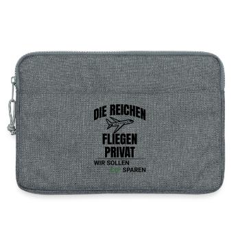 Abstract CO2 Climate Protection Design - Laptop bag 13" - heather grey - Front