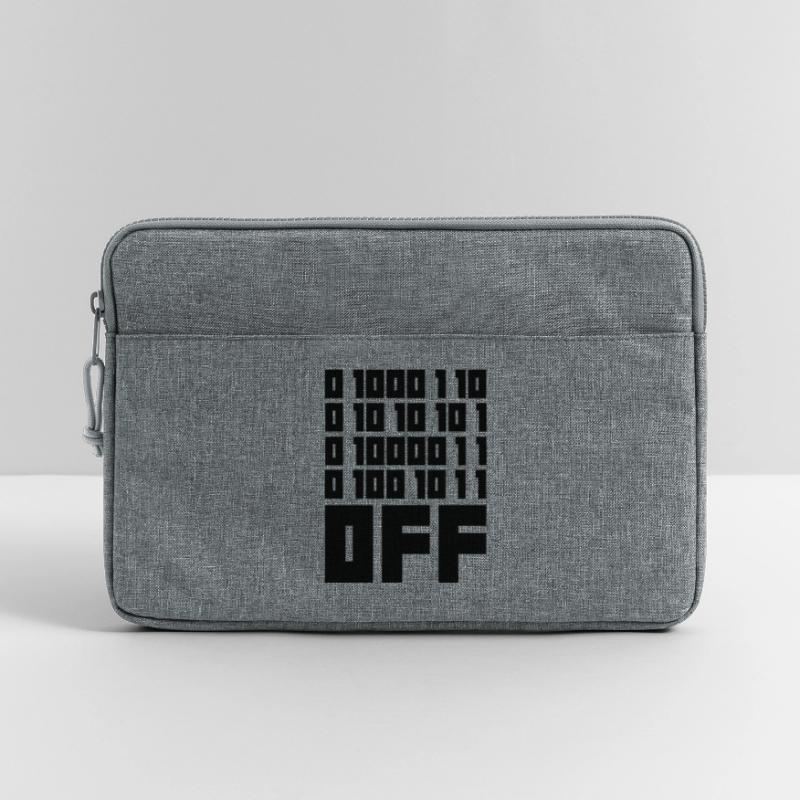 Binary Code F**k OFF – Humour Nerd & Geek Code Sacoche pour ordinateur portable 13 pouces