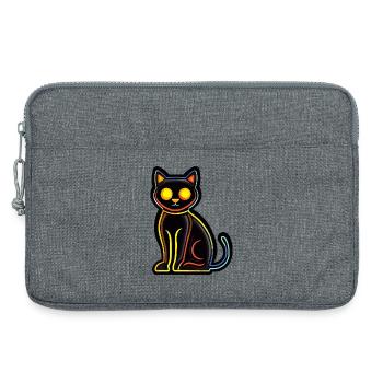 Chat Halloween Bande dessinée Chat - Sacoche pour ordinateur portable 13 pouces - gris chiné - Devant