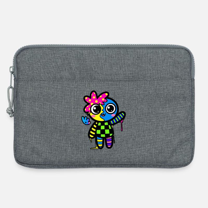 Split Face Regenbogen Pop Art - Laptoptasche 13" - Grau meliert