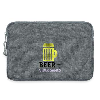 Jeux vidéo Pixel Beer - Sacoche pour ordinateur portable 13 pouces - gris chiné - Devant