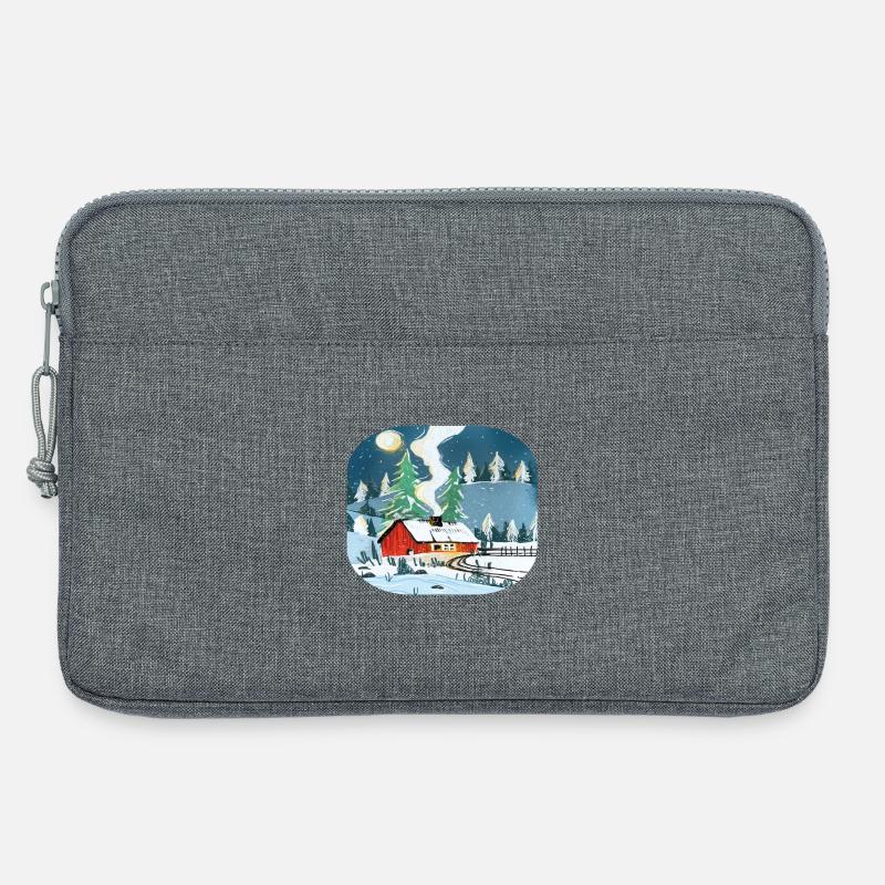 Winterlandschaft - Laptoptasche 13" - Grau meliert