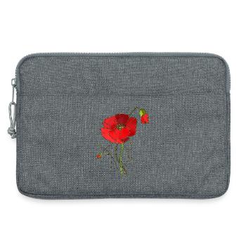 Fleur - Sacoche pour ordinateur portable 13 pouces - gris chiné - Devant