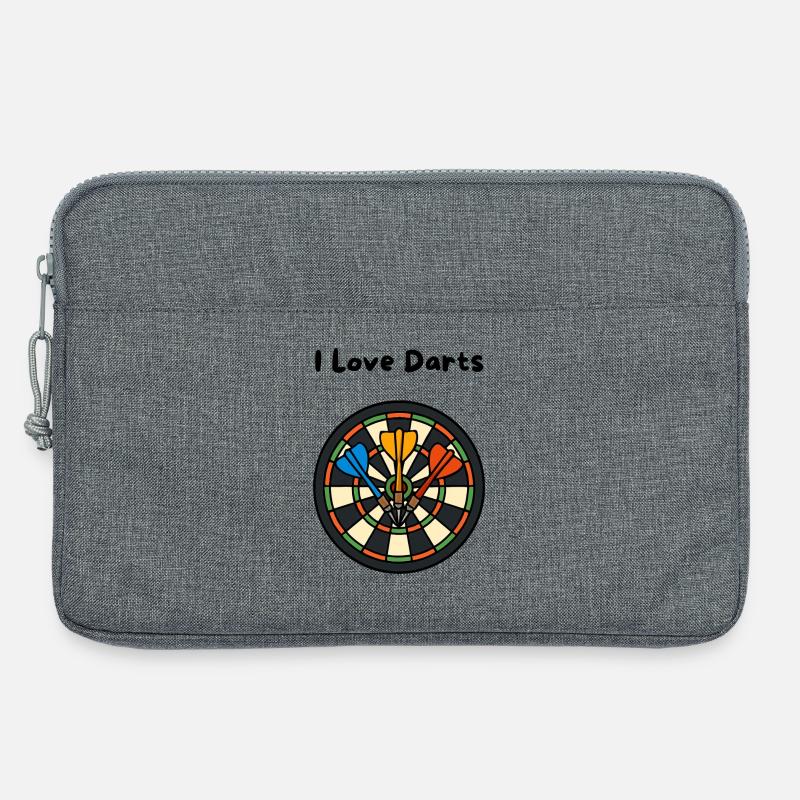 Kaleidoskop Dartboard mit Pfeilen - Laptoptasche 13" - Grau meliert