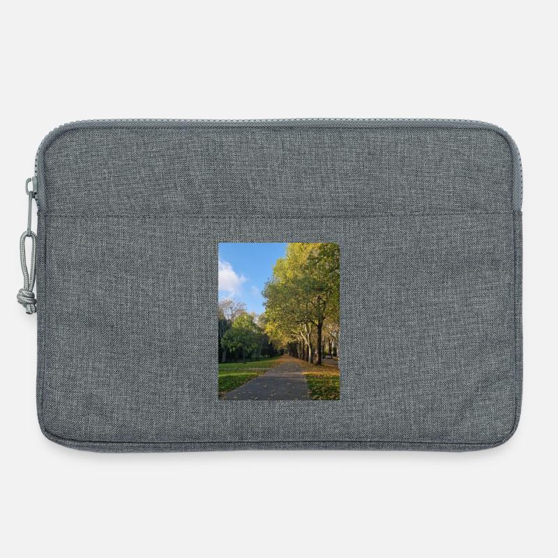 Herbstpfad durch Lauballee - Laptoptasche 13" - Grau meliert