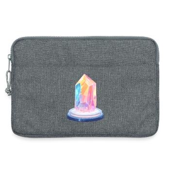Cristal pastel sur piédestal - Sacoche pour ordinateur portable 13 pouces - gris chiné - Devant