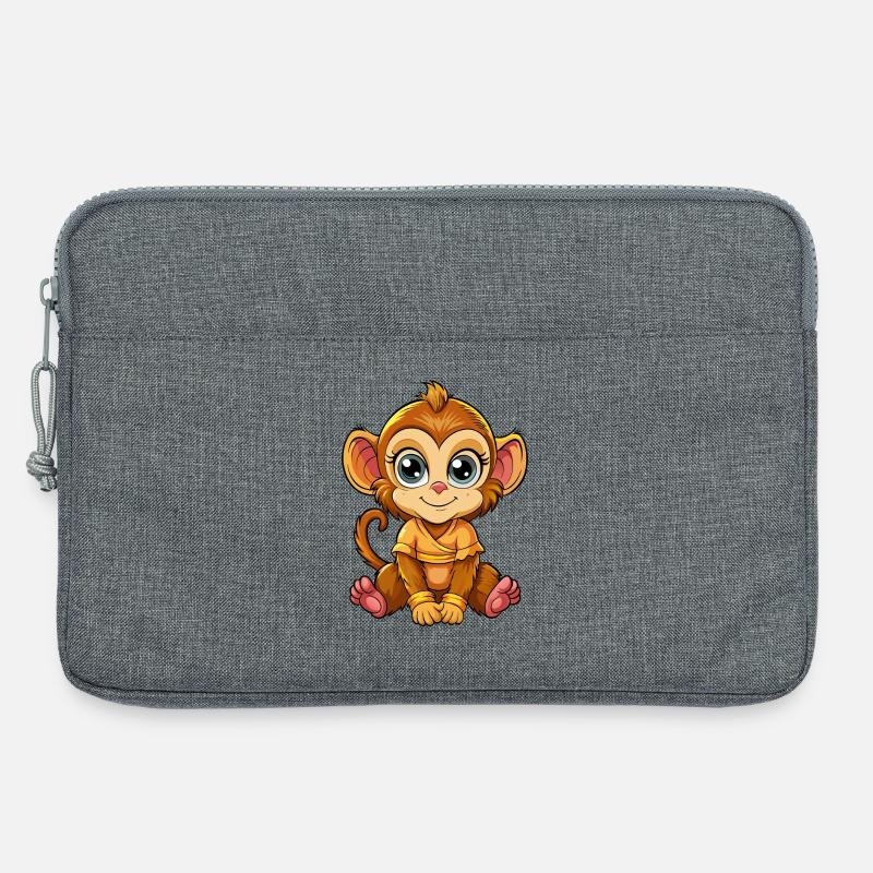 Weiblicher Affe - Laptoptasche 13" - Grau meliert