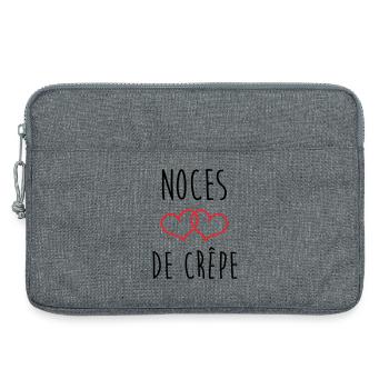 crepe wedding anniversary, 39 years of marriage - Laptop bag 13" - heather grey - Front