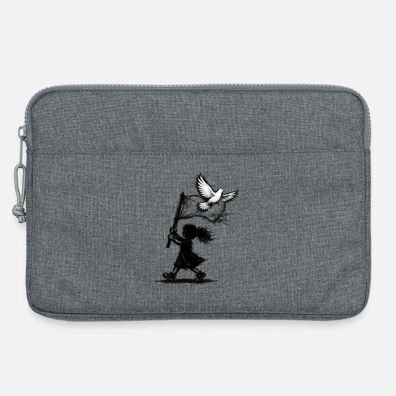 Taube der Freiheit - Laptoptasche 13" - Grau meliert