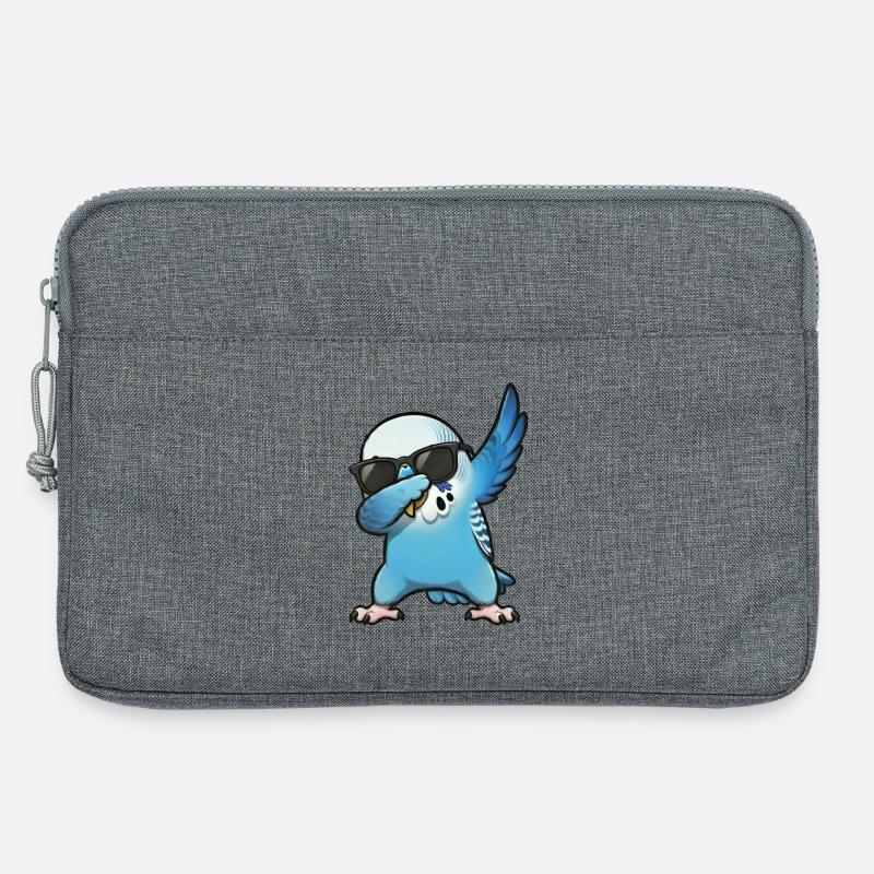 Dabbing Budgie Blue - Laptop bag 13" - heather grey