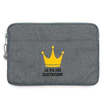 Le Roi des Électriciens : Maître de la Tension - Sacoche pour ordinateur portable 13 pouces - gris chiné - Devant