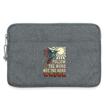 Follow The Word Not The Herd Hummingbird - Laptop bag 13" - heather grey - Front
