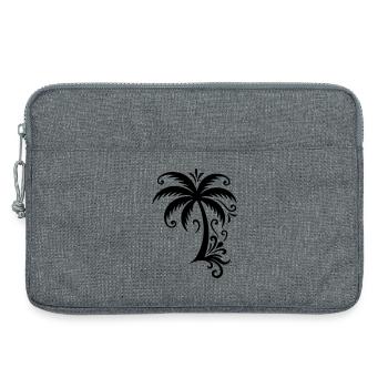 Plage icône des palmiers - Sacoche pour ordinateur portable 13 pouces - gris chiné - Devant
