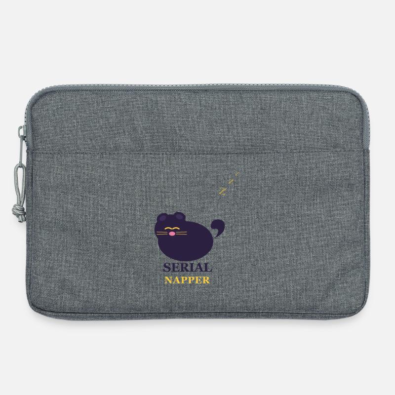 Serien-Napper-Katze - Laptoptasche 13" - Grau meliert