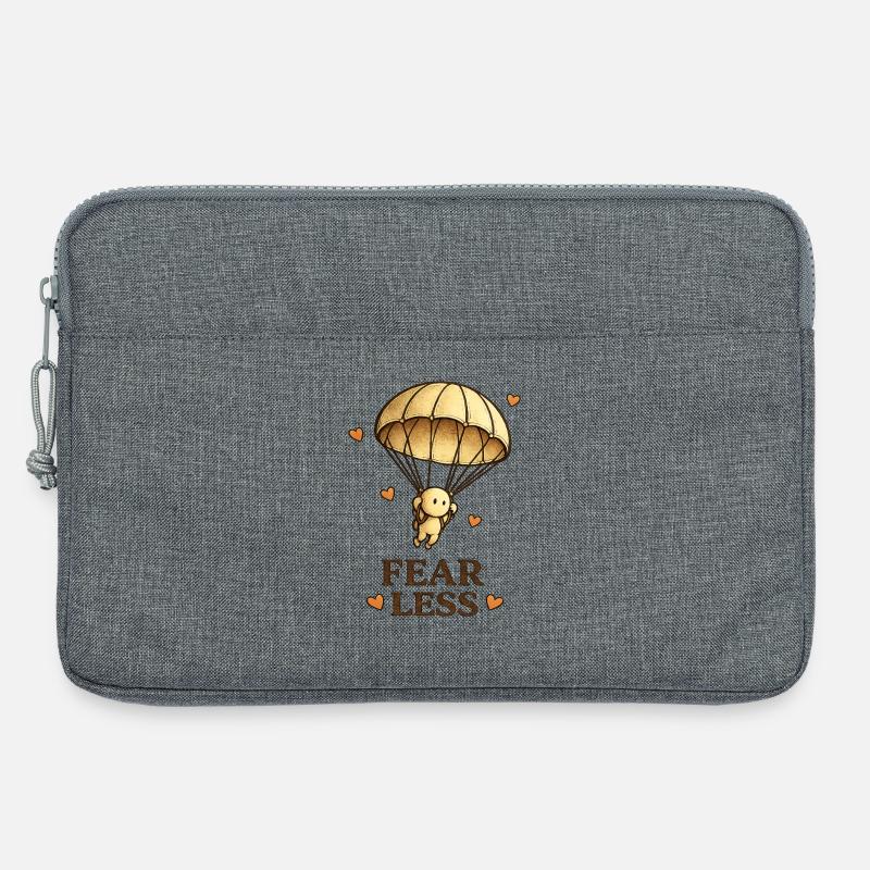 Der kleine Gedanke | FEAR LESS - Laptoptasche 13" - Grau meliert