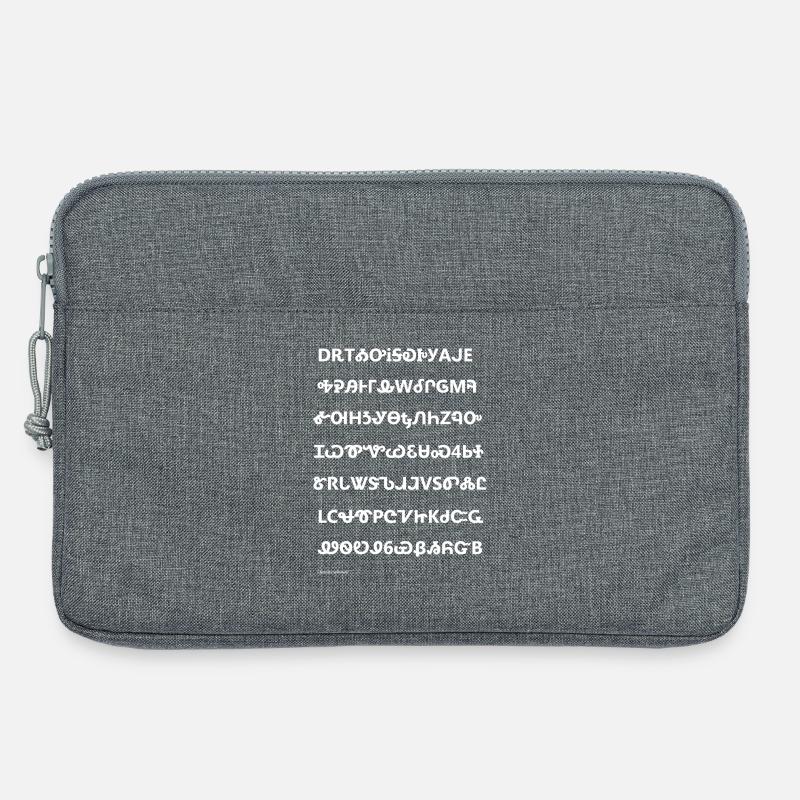 Cherokee-Silbenschrift (weiß) - Laptoptasche 13" - Grau meliert
